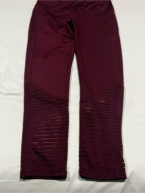 Dyce Activewear High Waist Leggings, Burgundy Sz XL
